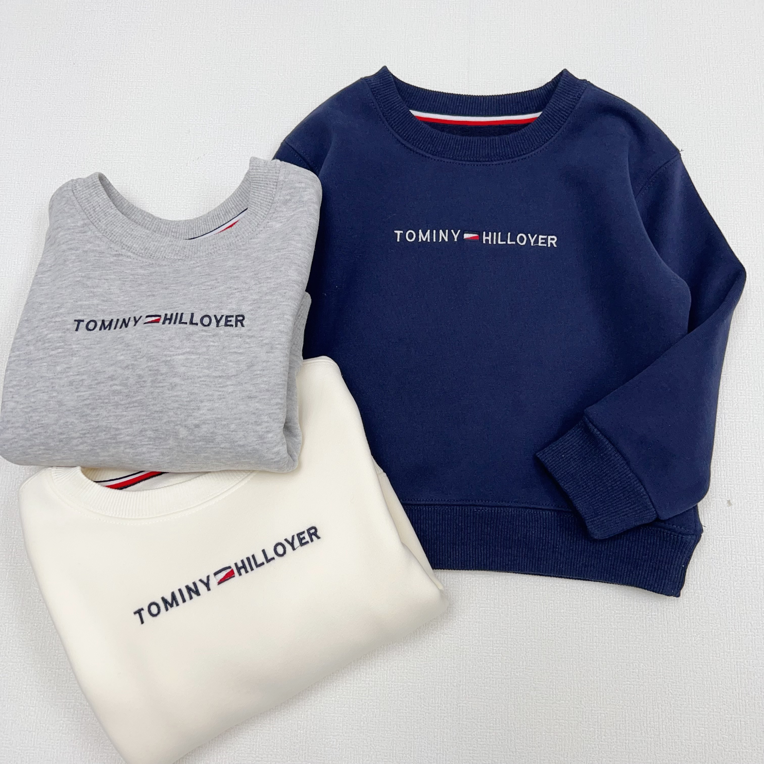 秋冬新款中大童字母保暖长袖圆领宽松型卫衣纯色韩系简约时尚百搭