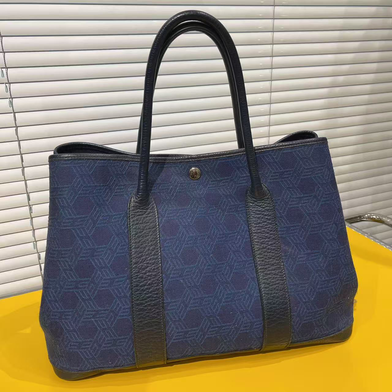 95新 Hermes/爱马仕 HERMES garden party 36 格纹花园包