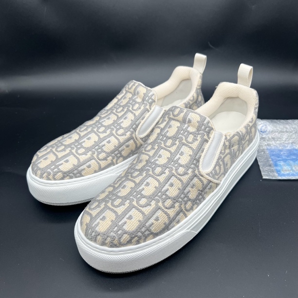 99新 DIOR/迪奥 一脚蹬字母满印低帮休闲鞋 39欧 奢f