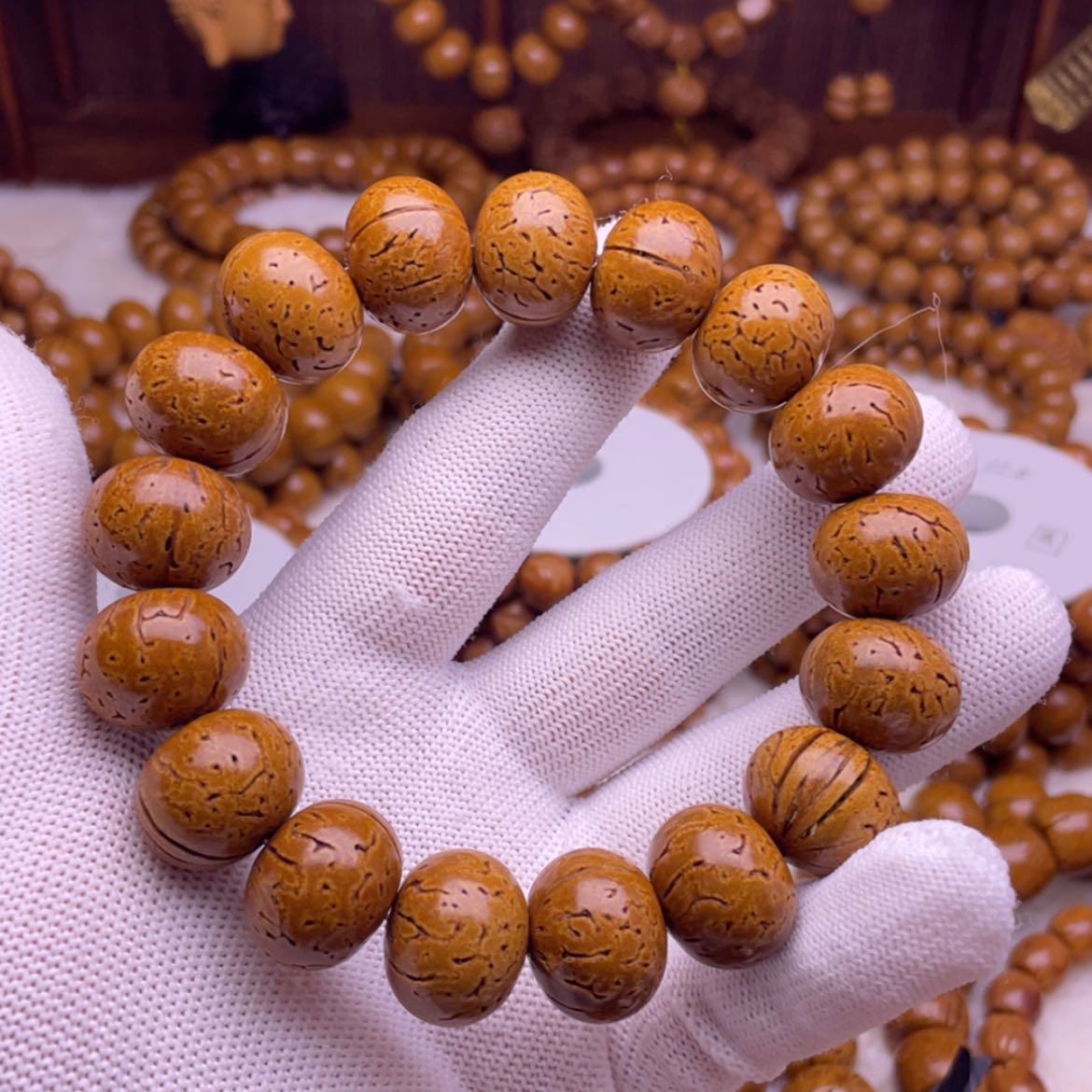 【闪购商品】桃核吊坠18尺脑纹桃核光珠