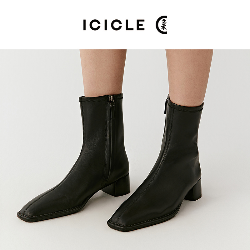 ICICLE之禾25秋冬新品【纳帕羊皮】羊皮革踝靴1297