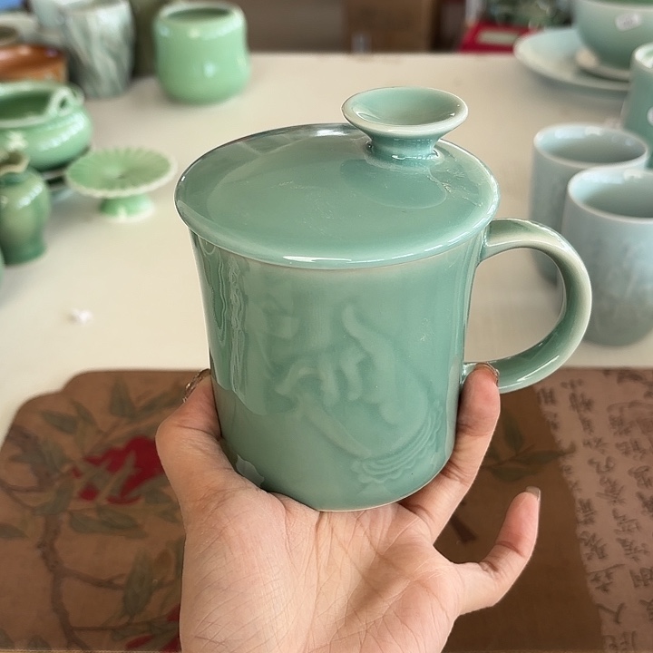 龙泉云间青瓷小米茶器