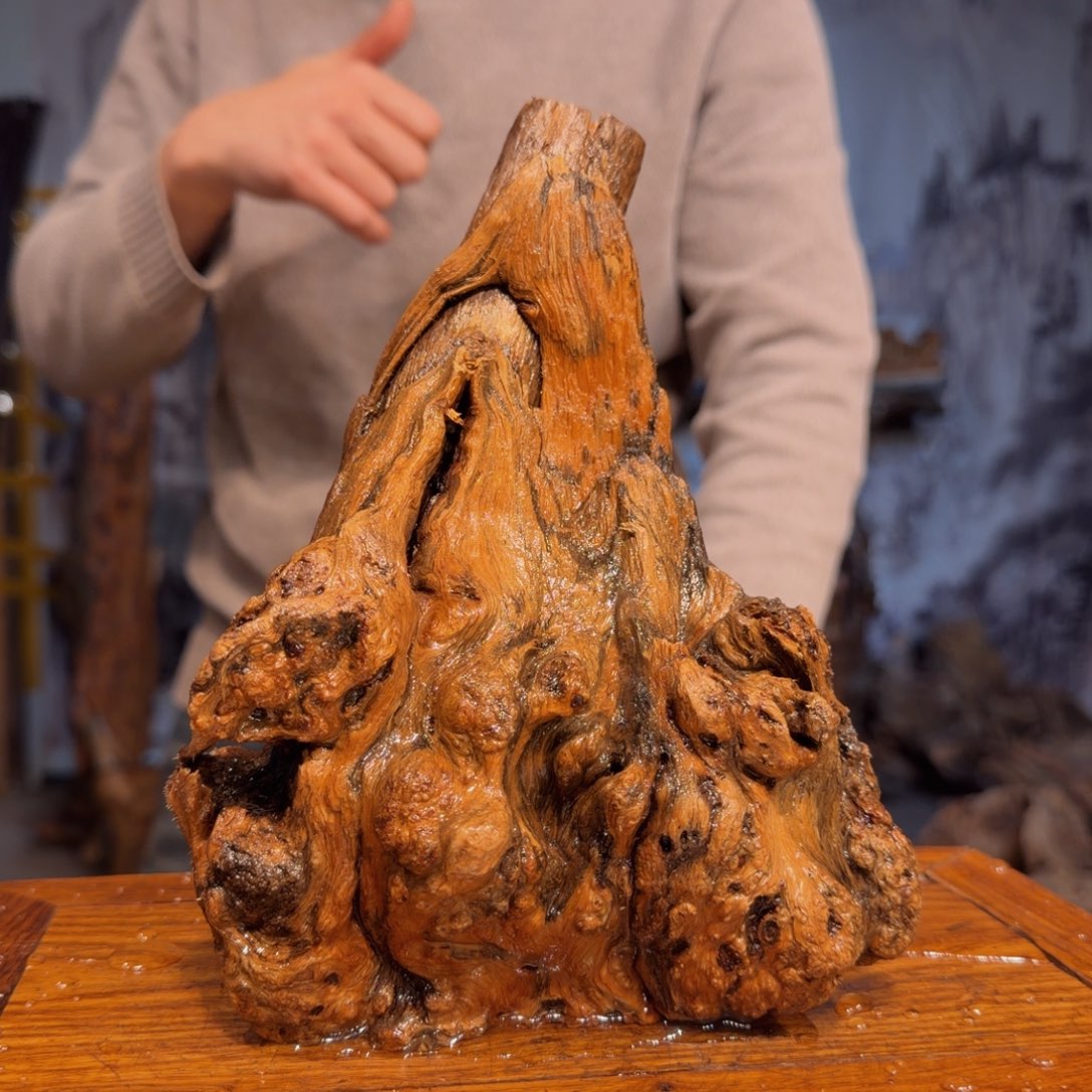 用***0木三丰琥珀木 天然摆件81