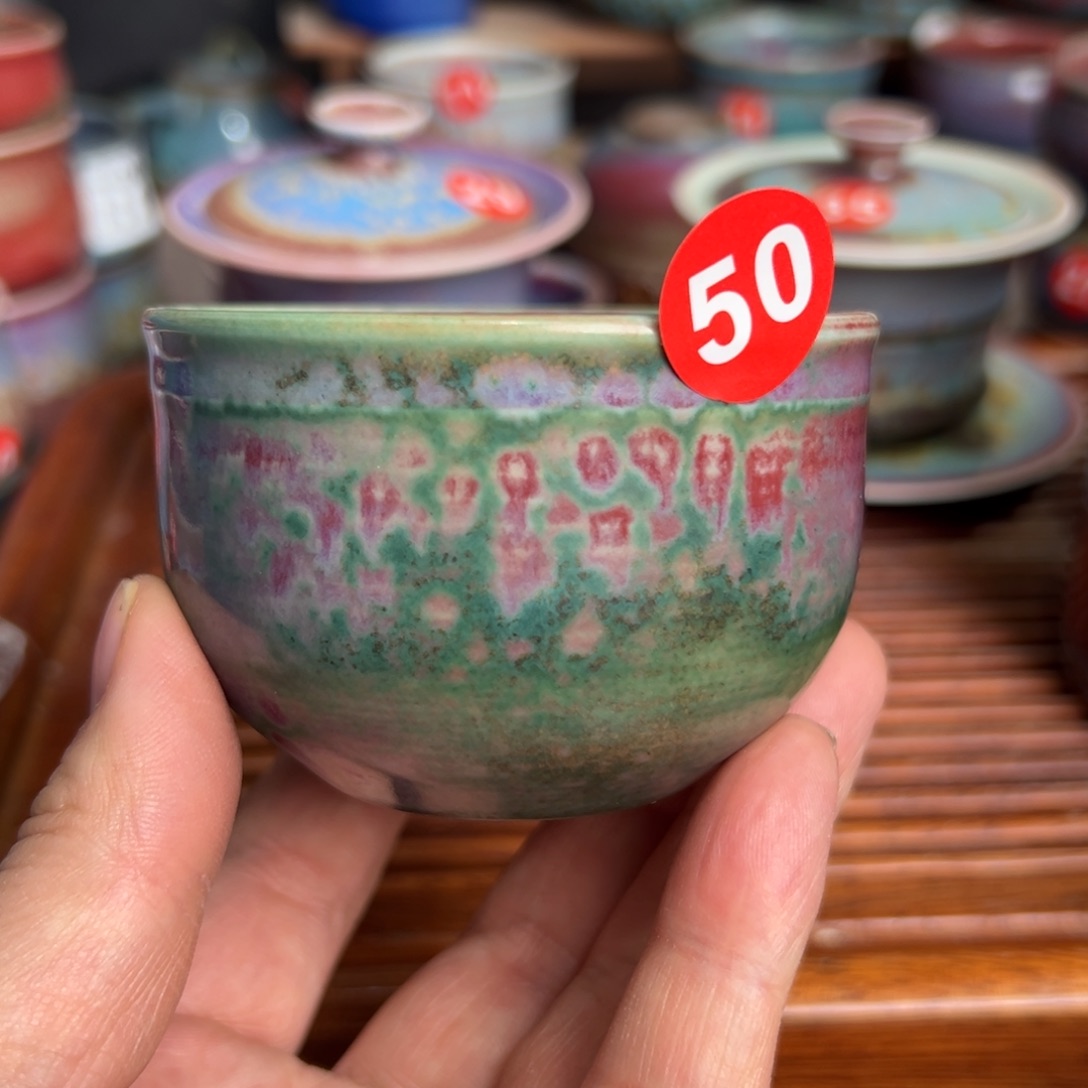 手工制作钧窑茶器