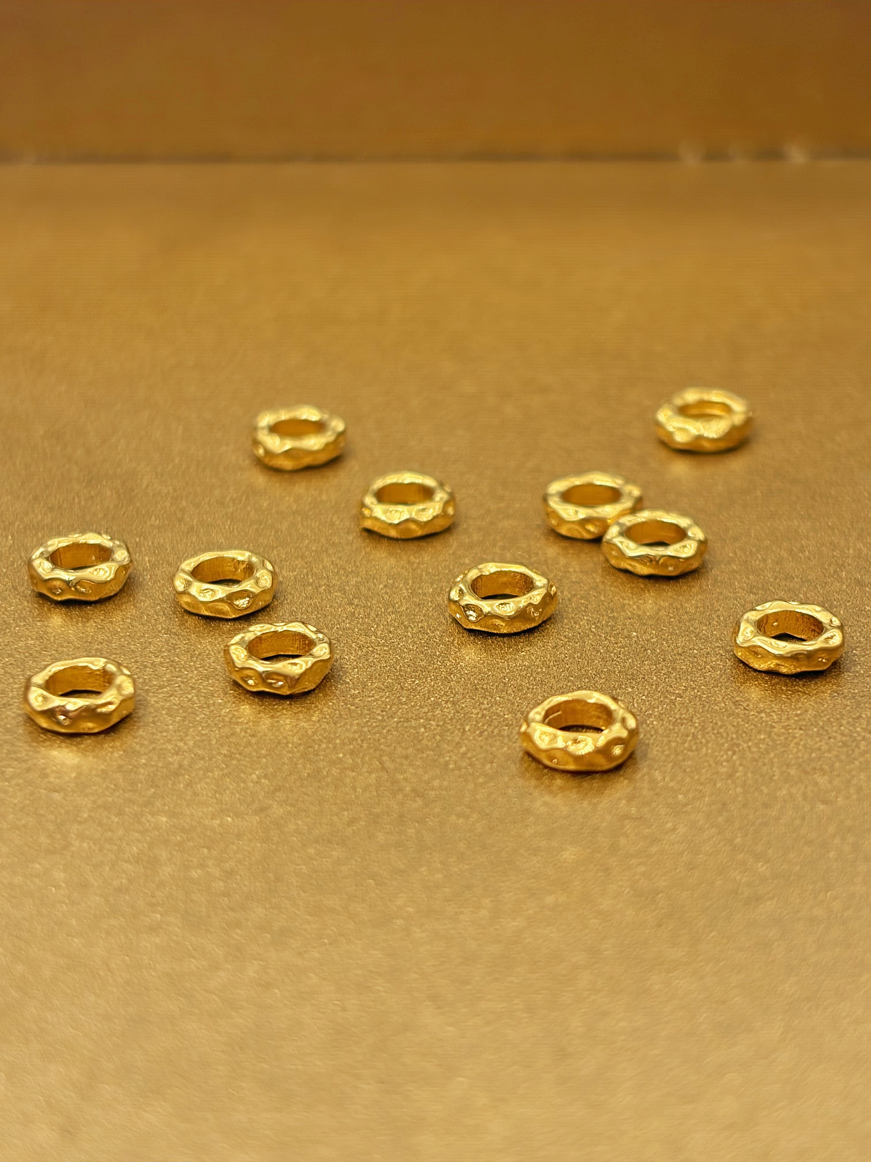 18K金厚款盘缠隔片垫片 diy配饰配件