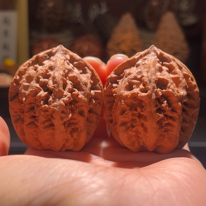 文玩核桃吊坠珊瑚鱼骨40