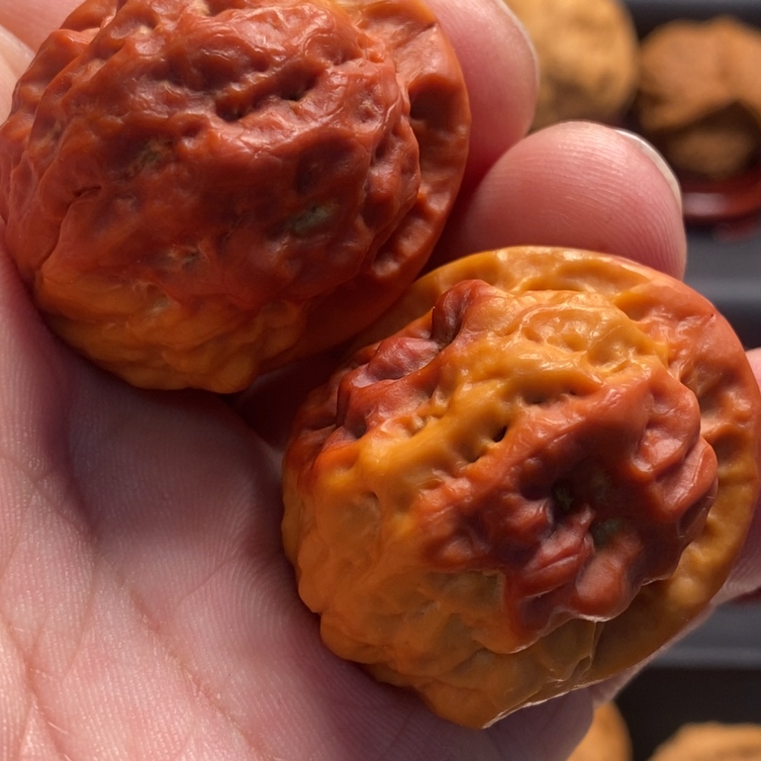 文玩核桃吊坠七彩琉璃蛙38尺