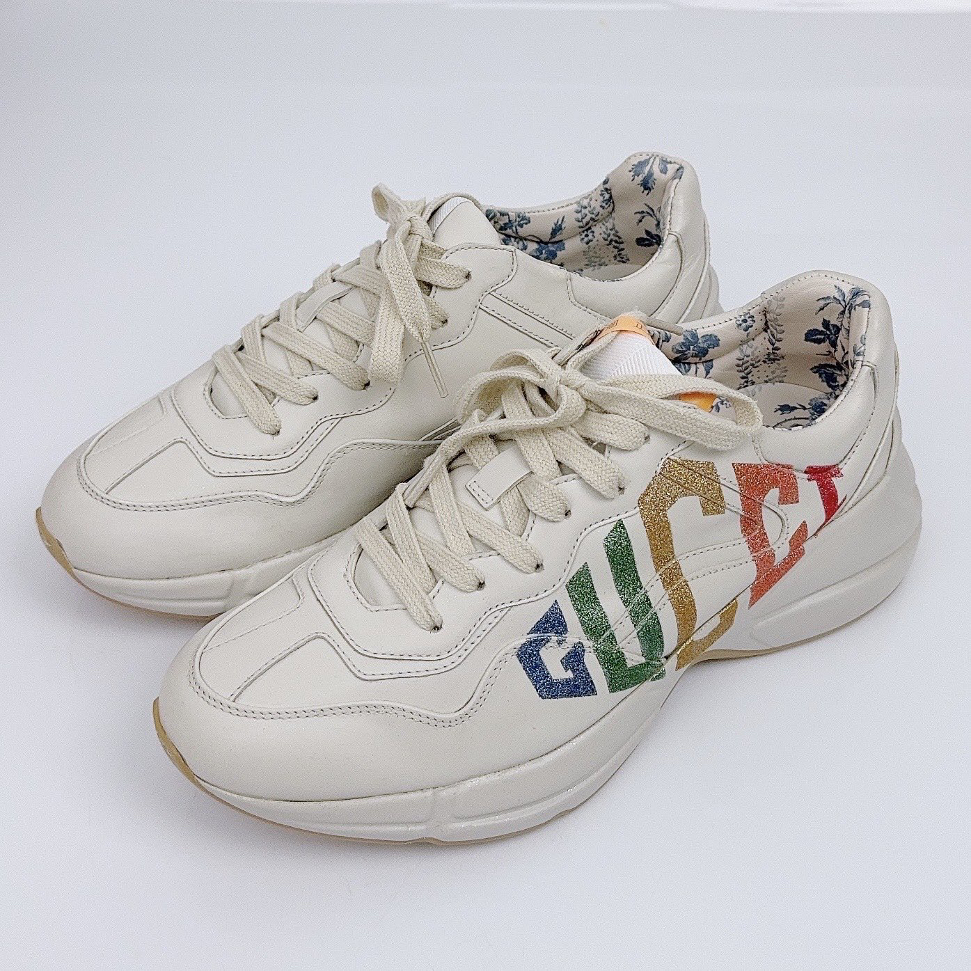 99新 GUCCI/古驰 39码/彩虹老爹鞋