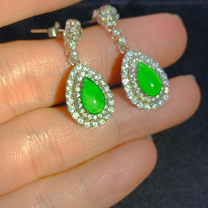 翡翠银S925镶嵌颈饰