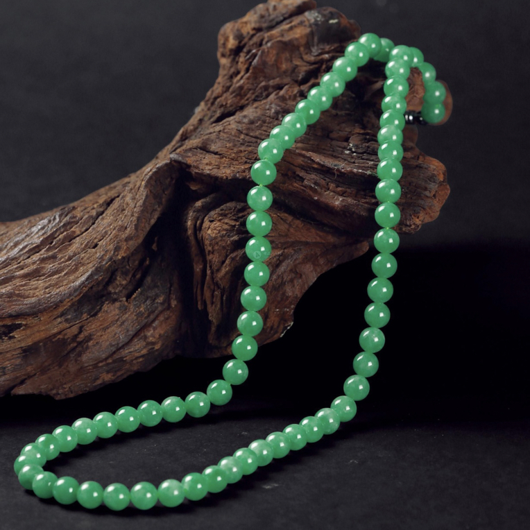 天然翡翠卡9+绿色单珠DIY项链 （客服专用改价链接）