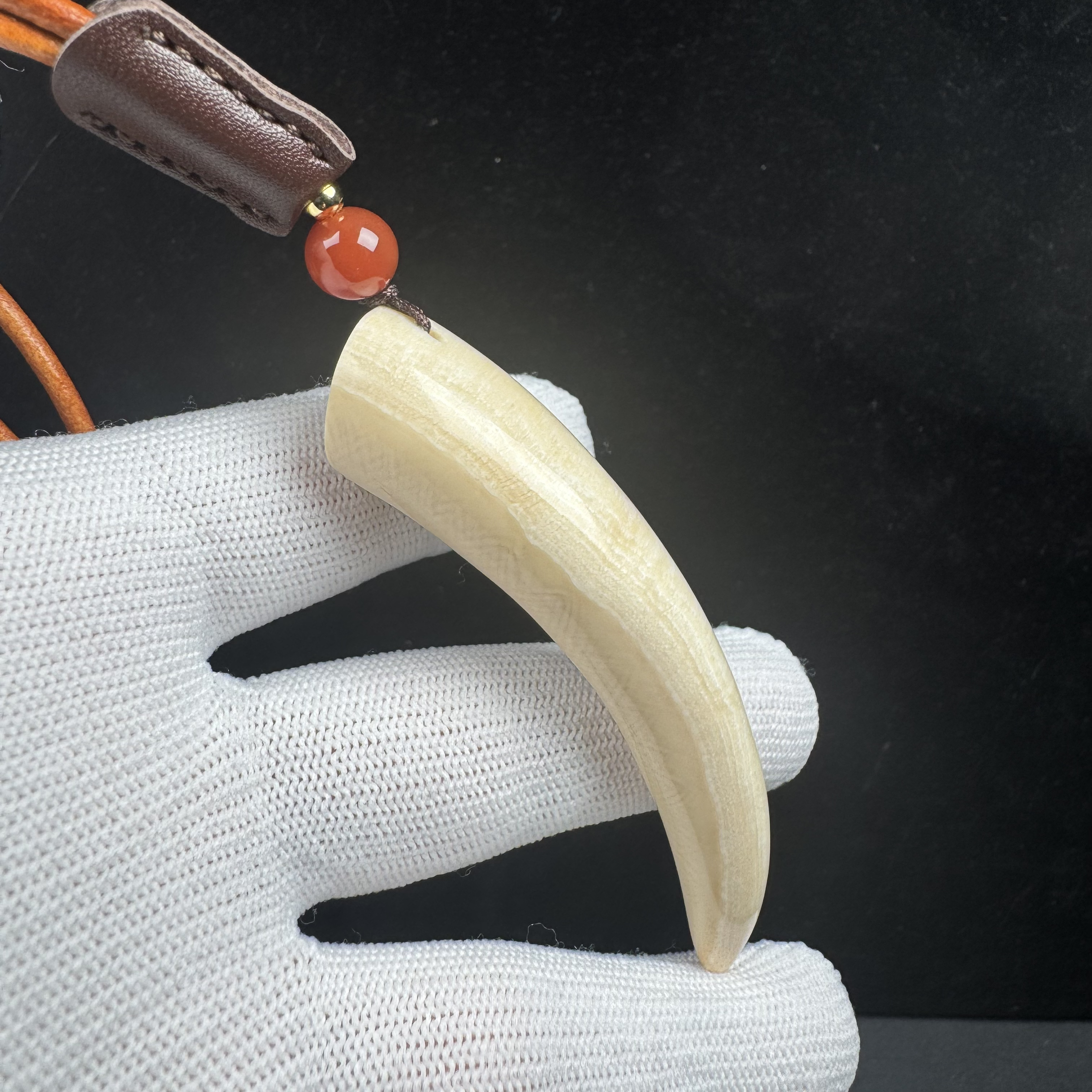 B2278天然猛犸牙牙77.3尖mm支持鉴定 假一罚四