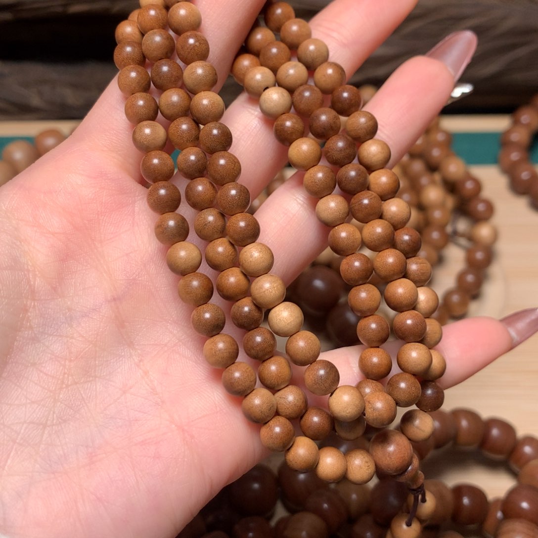 檀香木手串/手链一****?迈索尔老山檀6x108福利