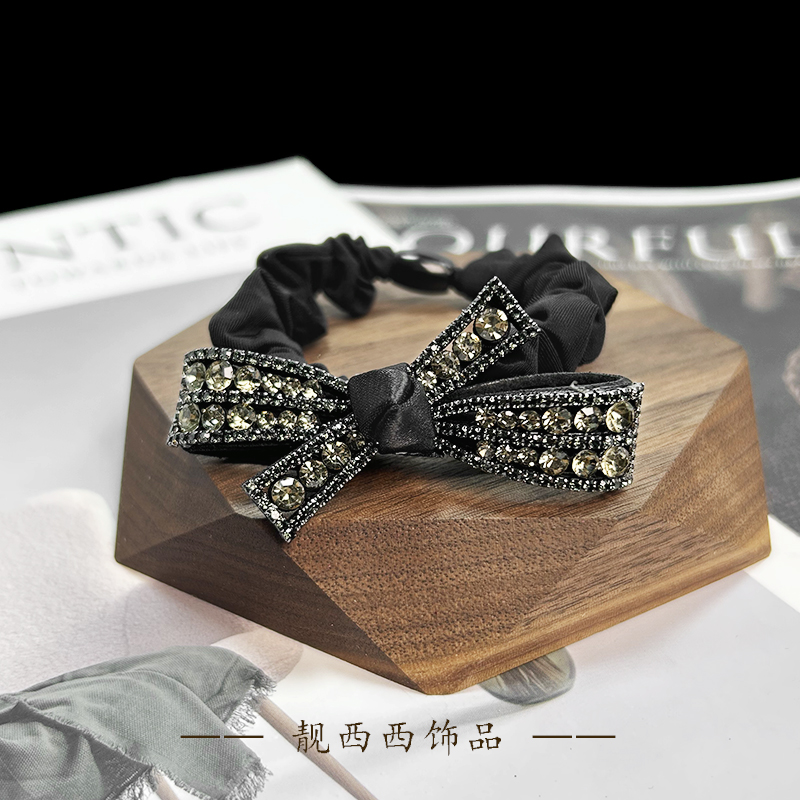 【LXX靓西西】060黑色蝴蝶结气质减龄面膜发圈