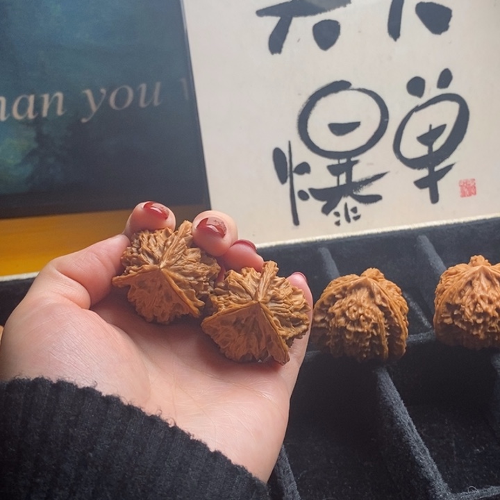 杨***梁文玩核桃吊坠盘山