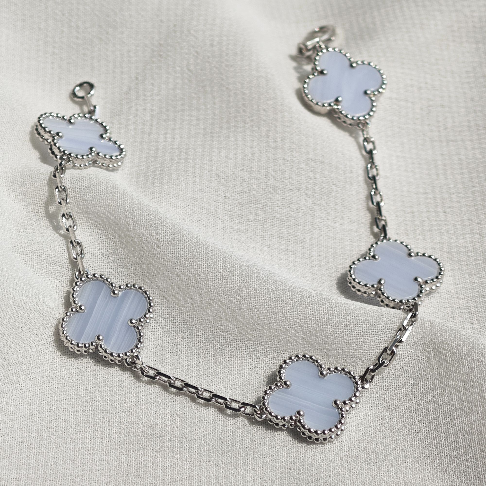 【CHERISH】18k  紫四叶草五花手链