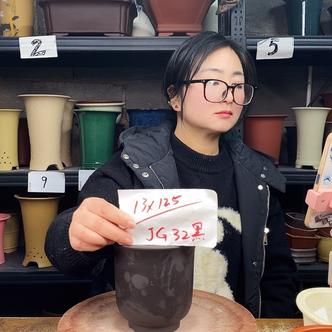 紫砂一只花盆货号JG32