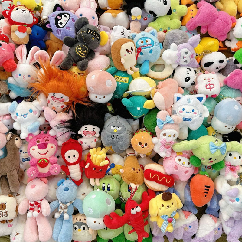 现货库存小挂件3到4寸毛绒玩具玩偶小挂件随机发货不计较款式随拍