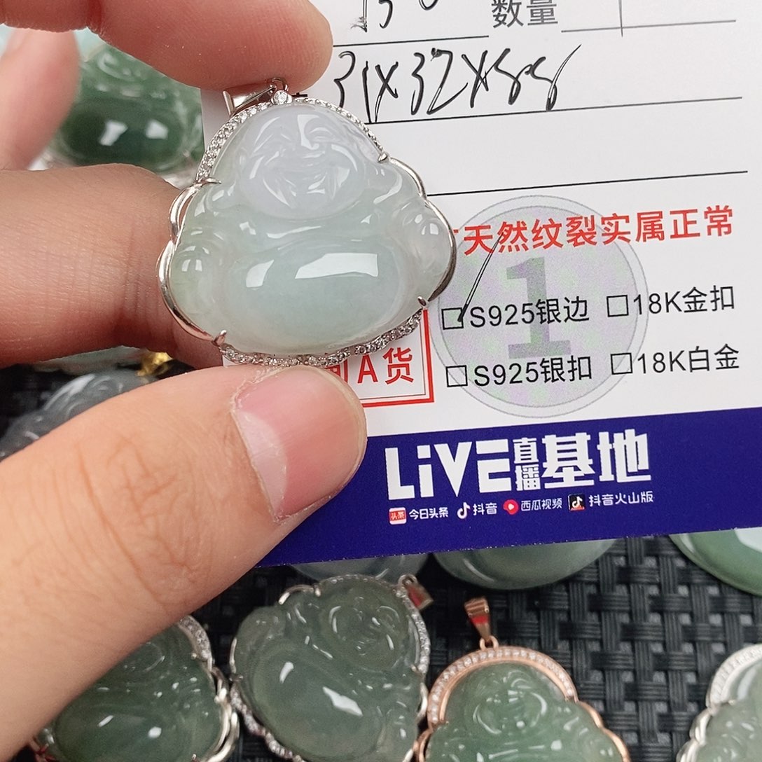 翡翠银S925镶嵌颈饰