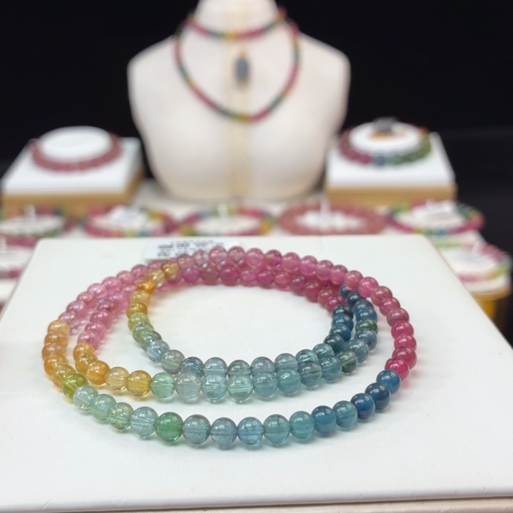 碧玺手链未镶嵌4.8mm±