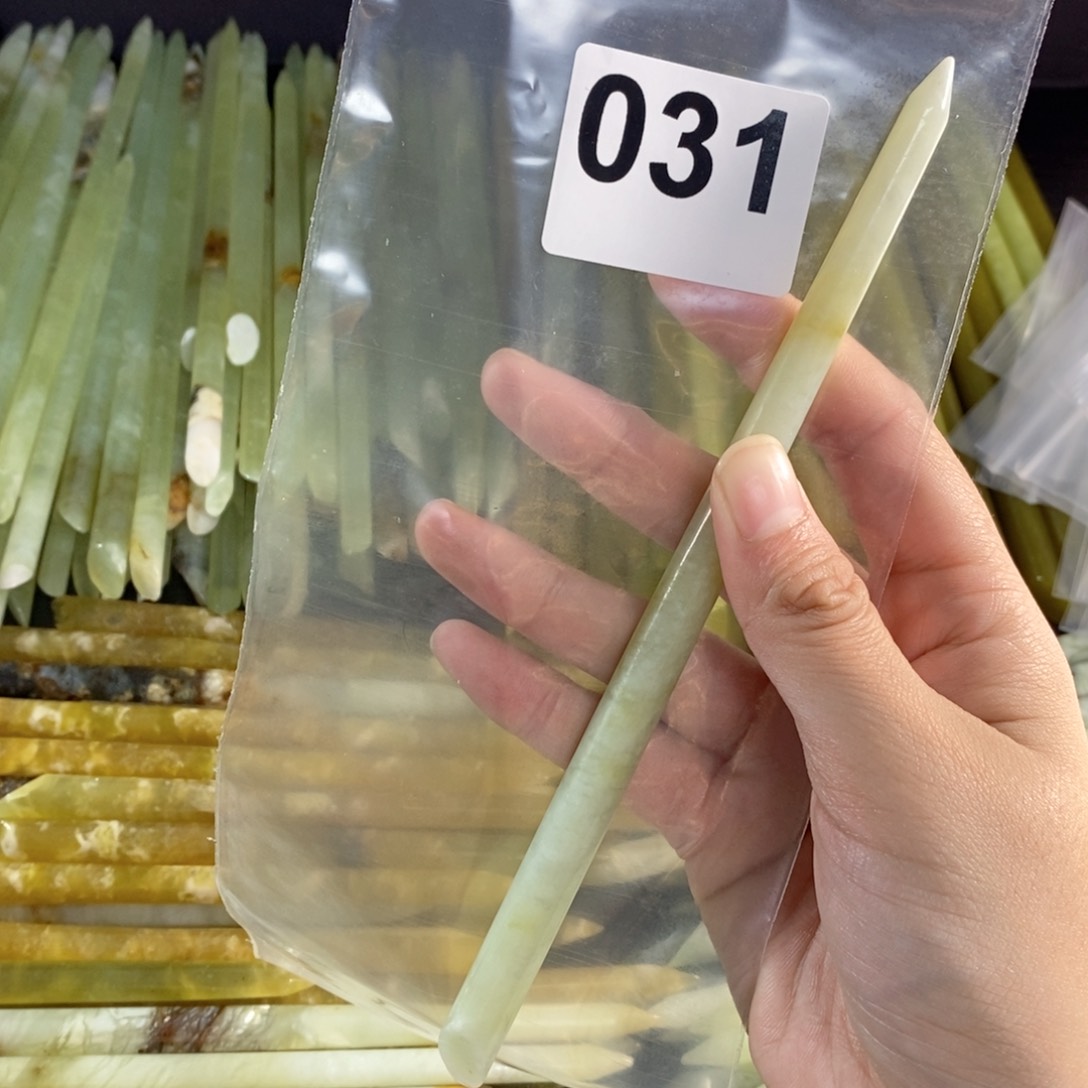 未镶嵌蛇纹石玉发簪