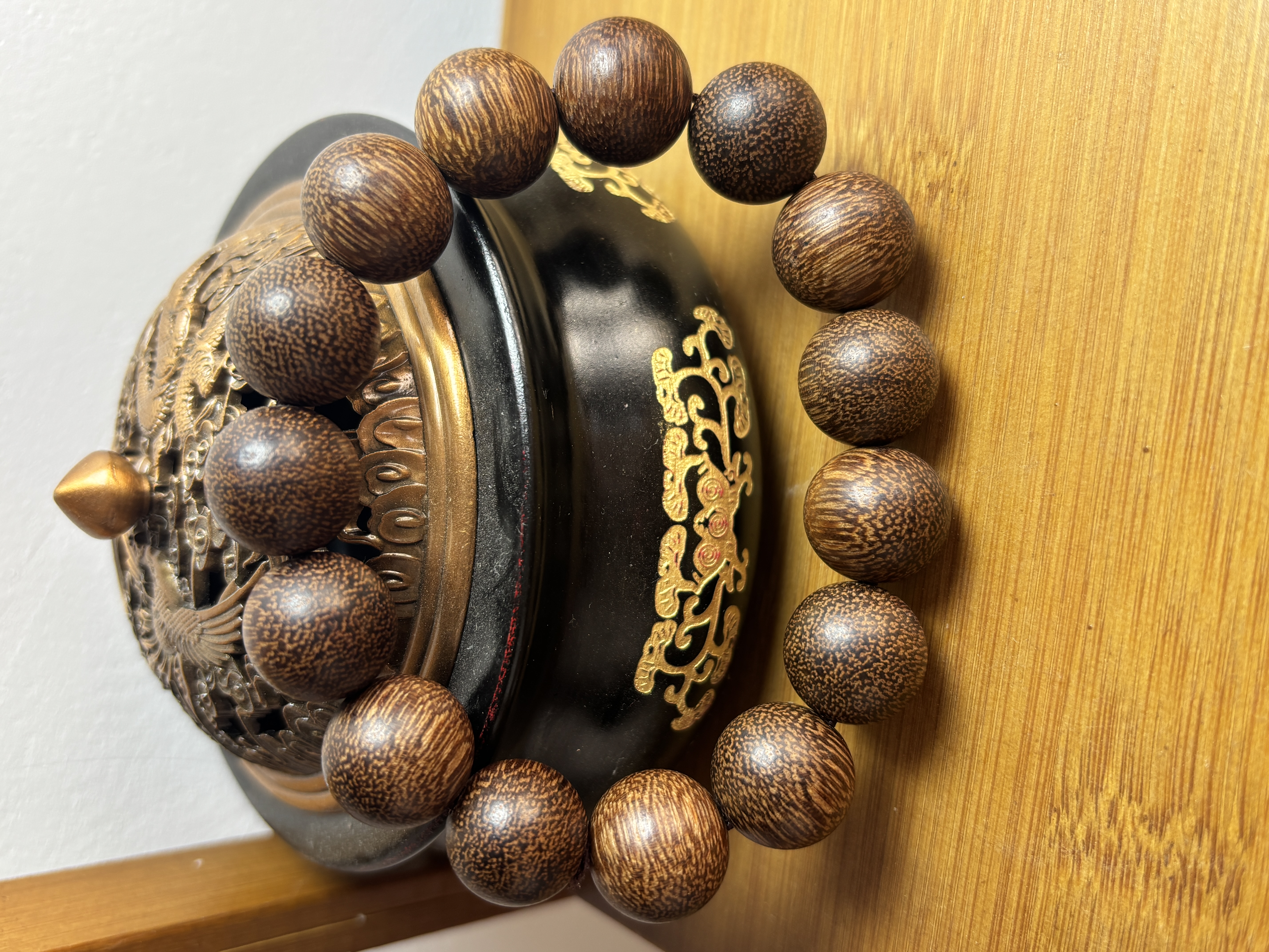 增香沉香木【福顺文玩】cx单圈圆珠手串