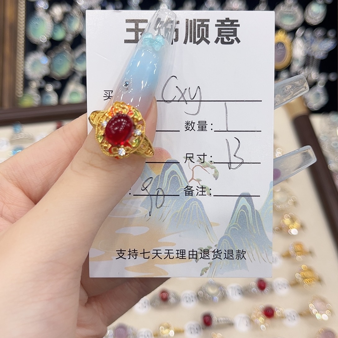 ****.托帕石戒指银S925镶嵌