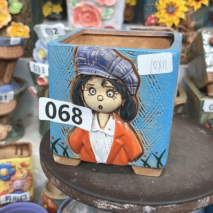 紫砂花盆粗陶材质多肉花盆