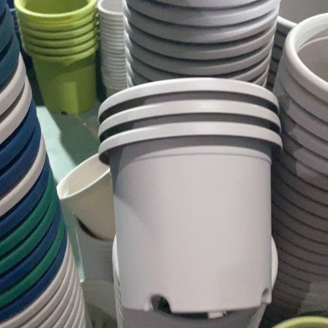 树脂四季盆2#无拖灰白微瑕13