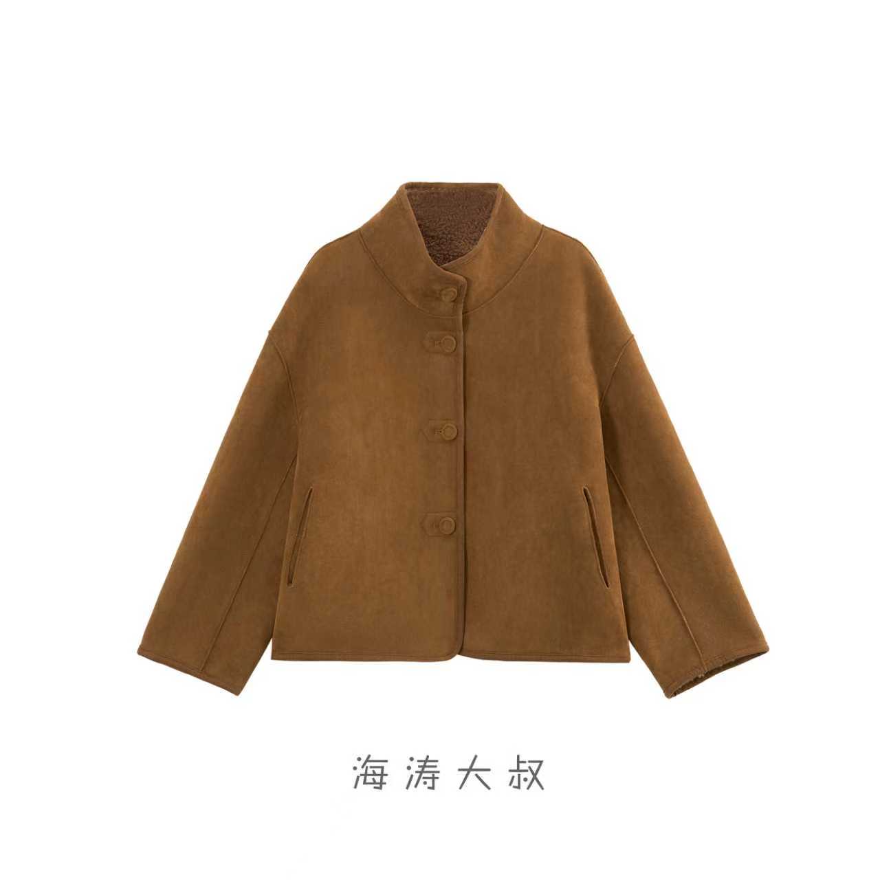 【海涛大叔】「双面回眸」两面穿全仿羊羔毛反绒外套