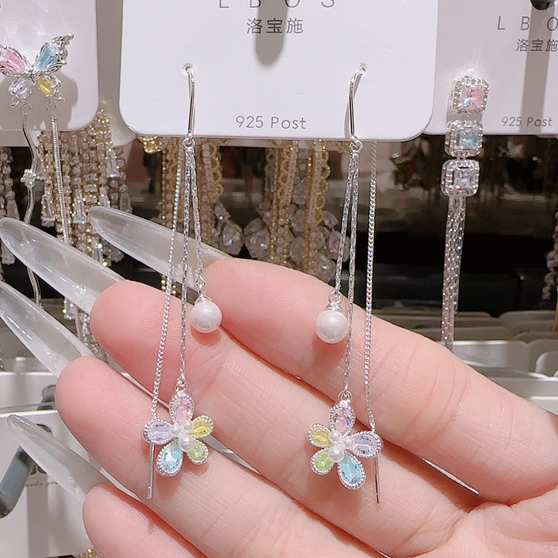 锆石铜合金925银耳环