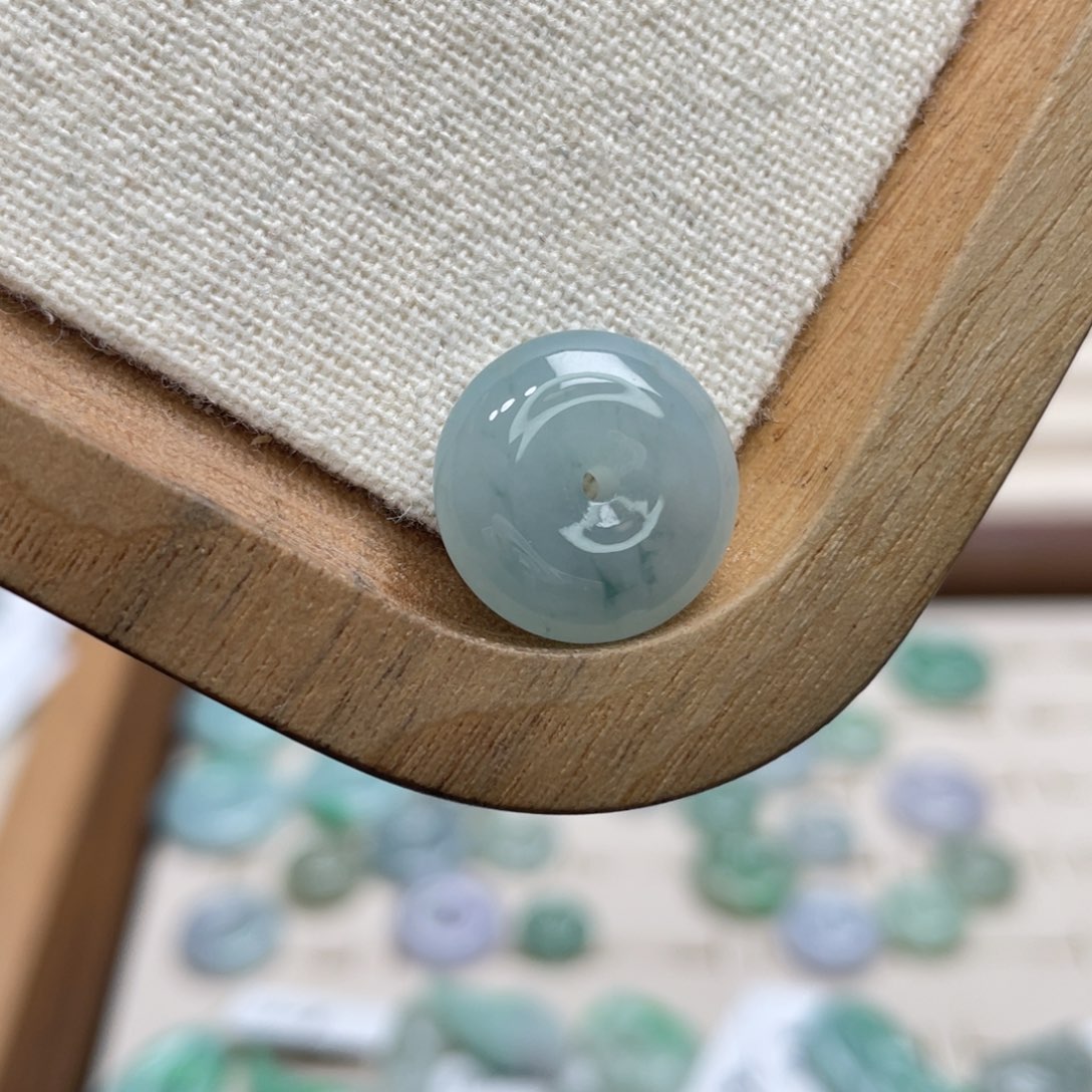 翡翠未镶嵌吊坠(不含链)a03飘花平安扣