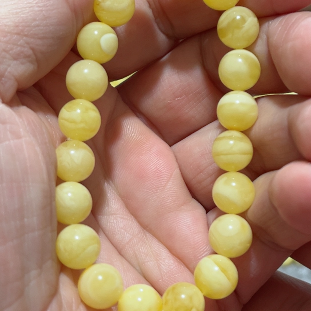 蜜蜡手串未镶嵌琥珀蜜蜡手串9mm+