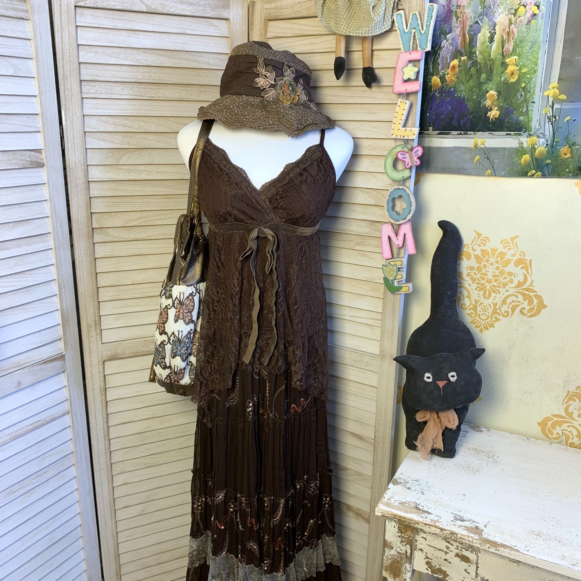 古着Vintage  日制 千禧风 吊带 连衣裙  