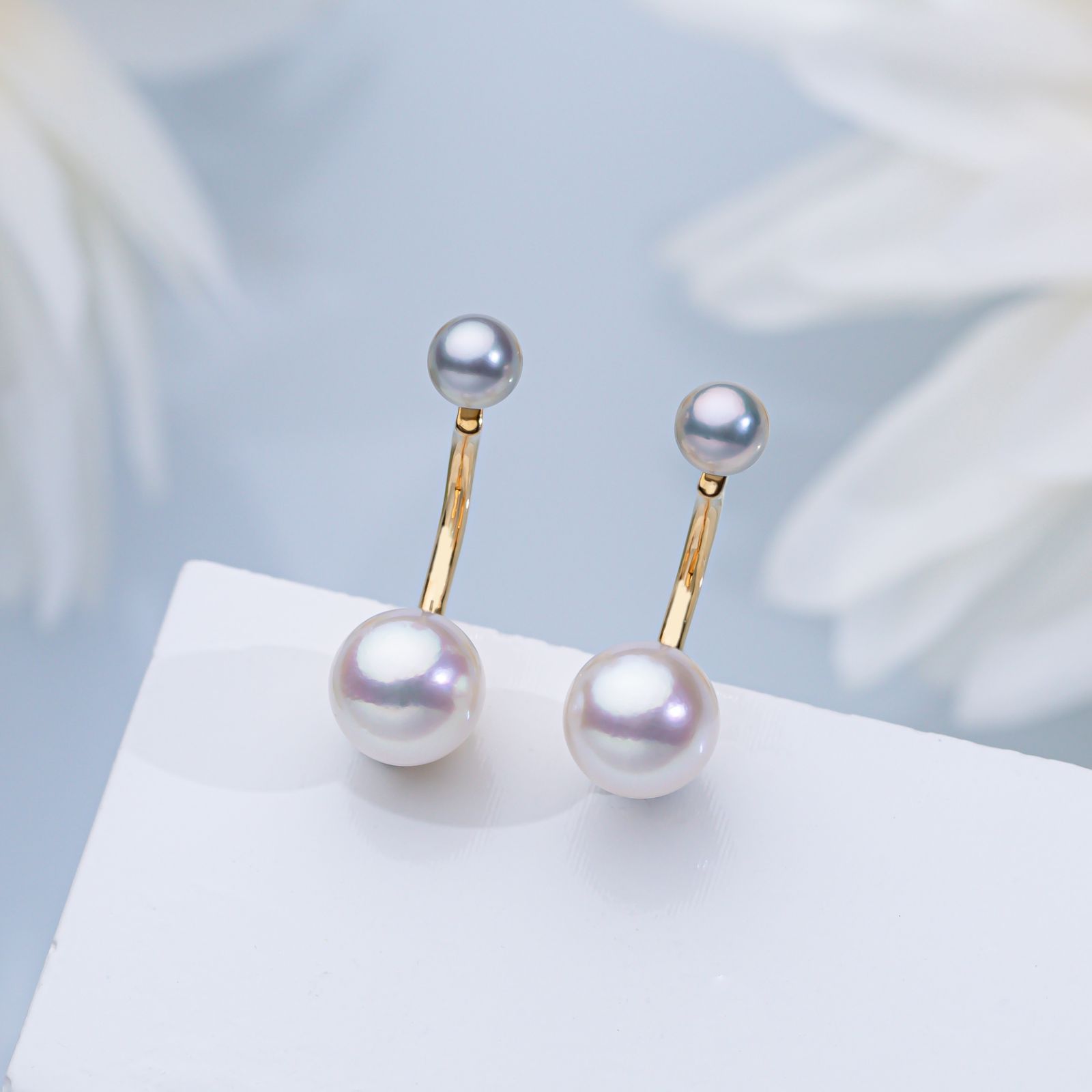 海水“乔妹同款”Akoya珍珠耳环 4-8mm 2696H00DY