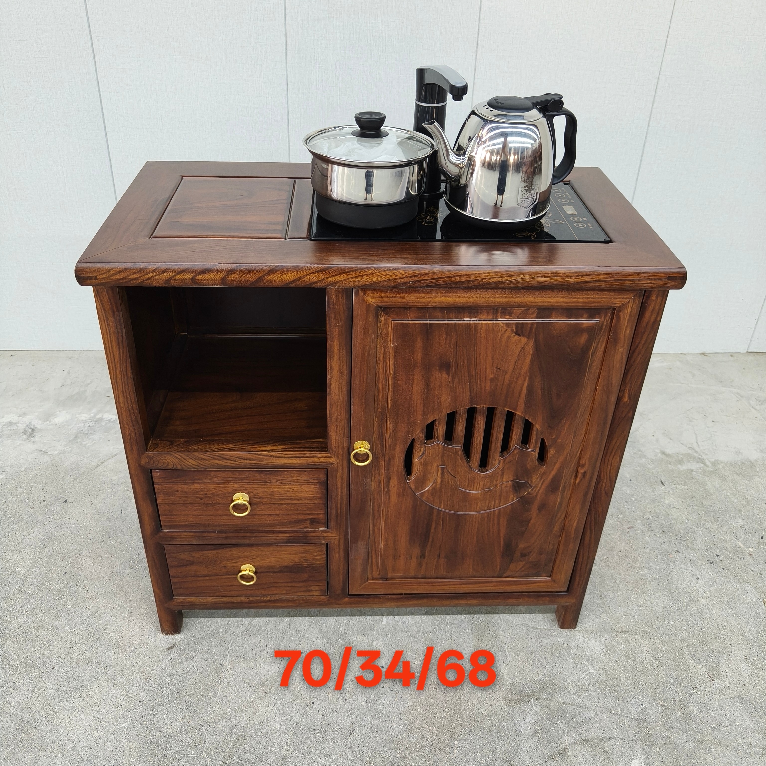 新中式山水茶水柜，家用客厅阳台，泡茶桌