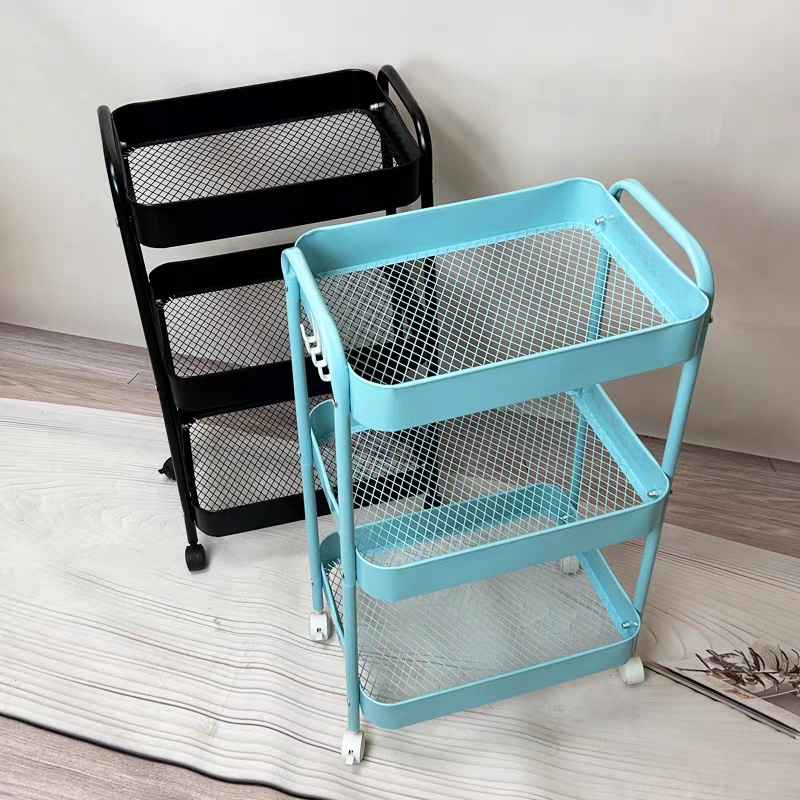 【加高加固】三层置物架落地式浴室卫生间菜篮客厅整理架可移动