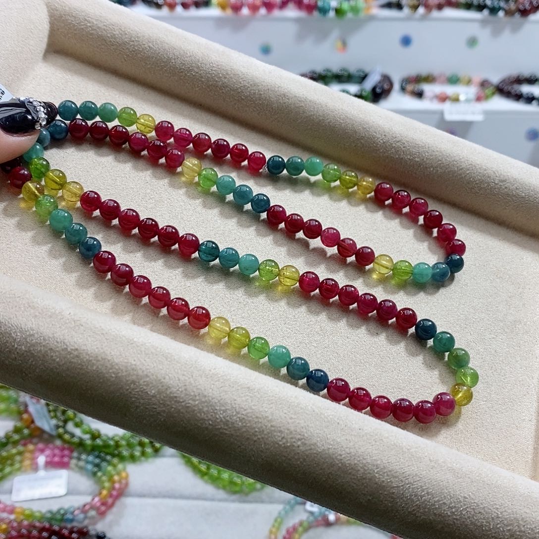 碧玺手链未镶嵌多样性发一条