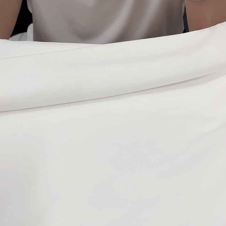 混纺白色真丝手感速干DST一米