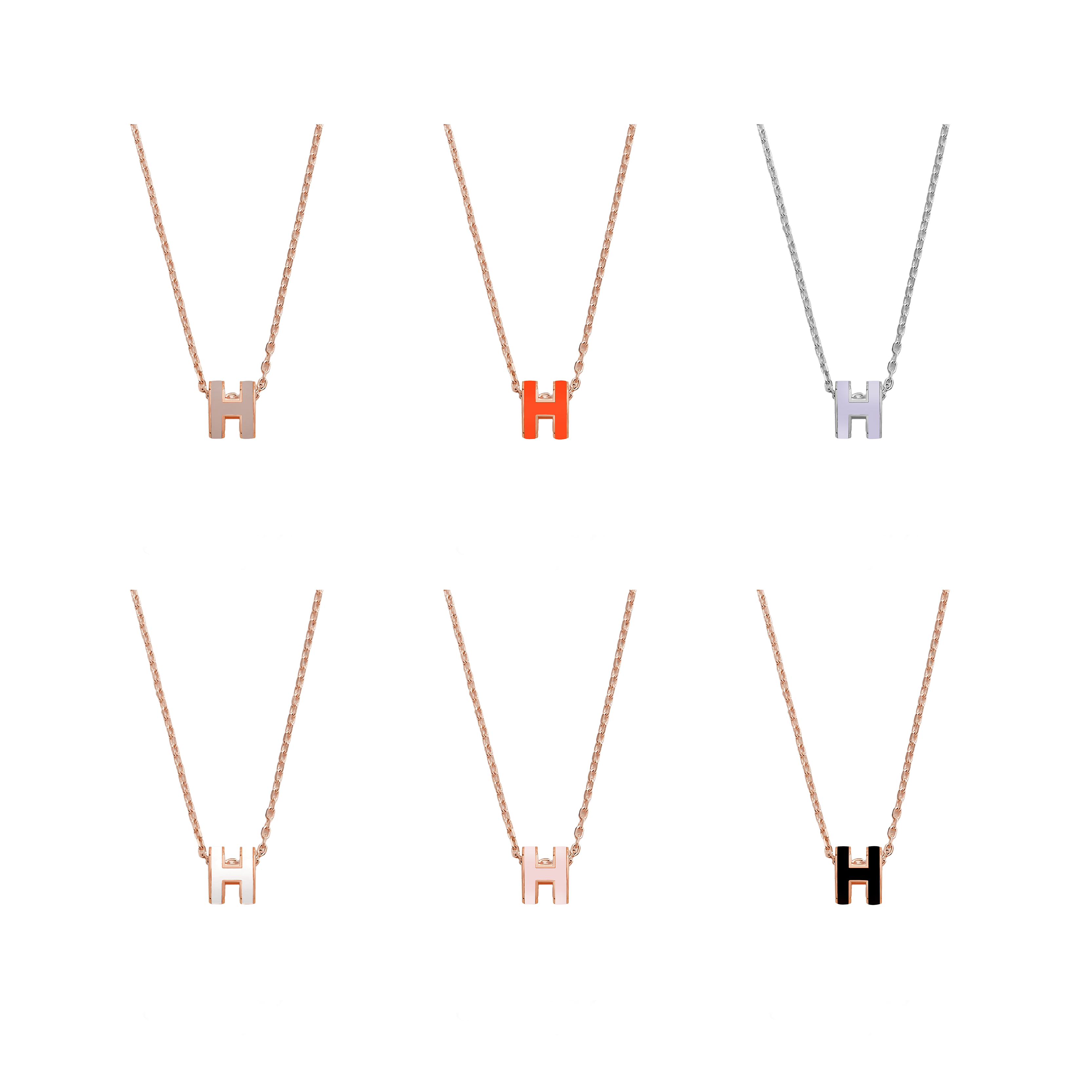    【香港高版本】CNC精工V金 高奢经典miniH项链气质款