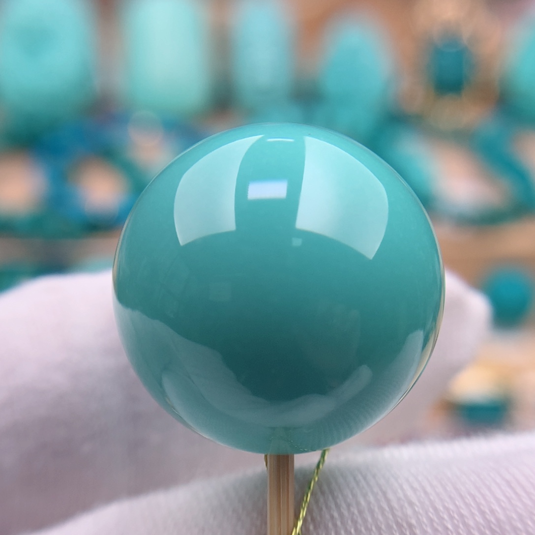 绿松石珠宝奇石未镶嵌20.6mm