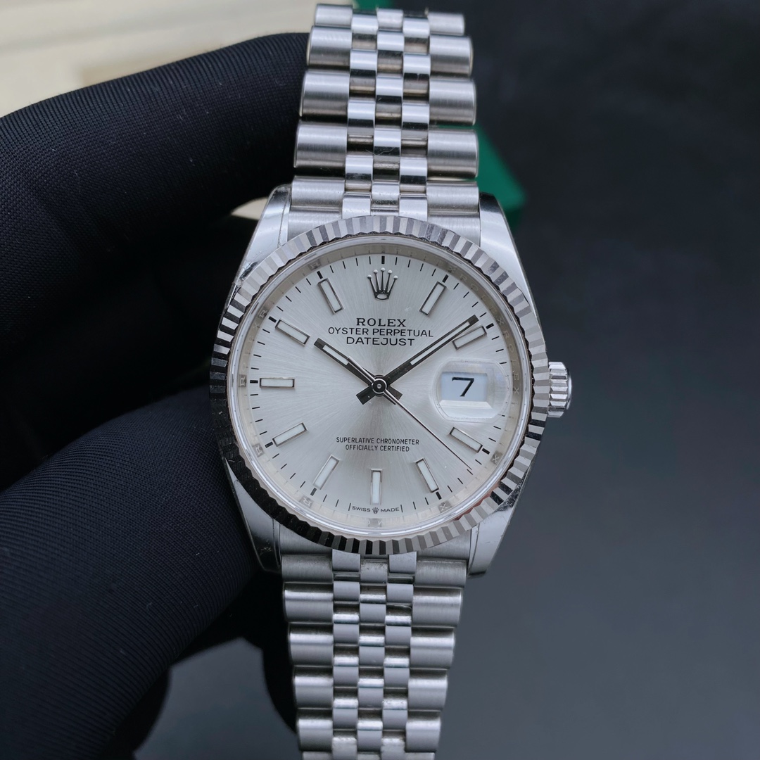 99新 Rolex/劳力士 日志126234/白盘条钉/机械男表/表径36