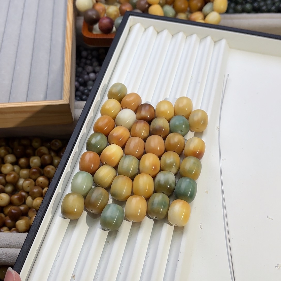 菩提根/象牙果手串卿****）卡21年糕36颗默认微瑕干磨