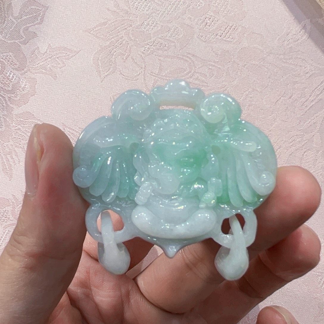 翡翠合金吊坠(赠链)代编织