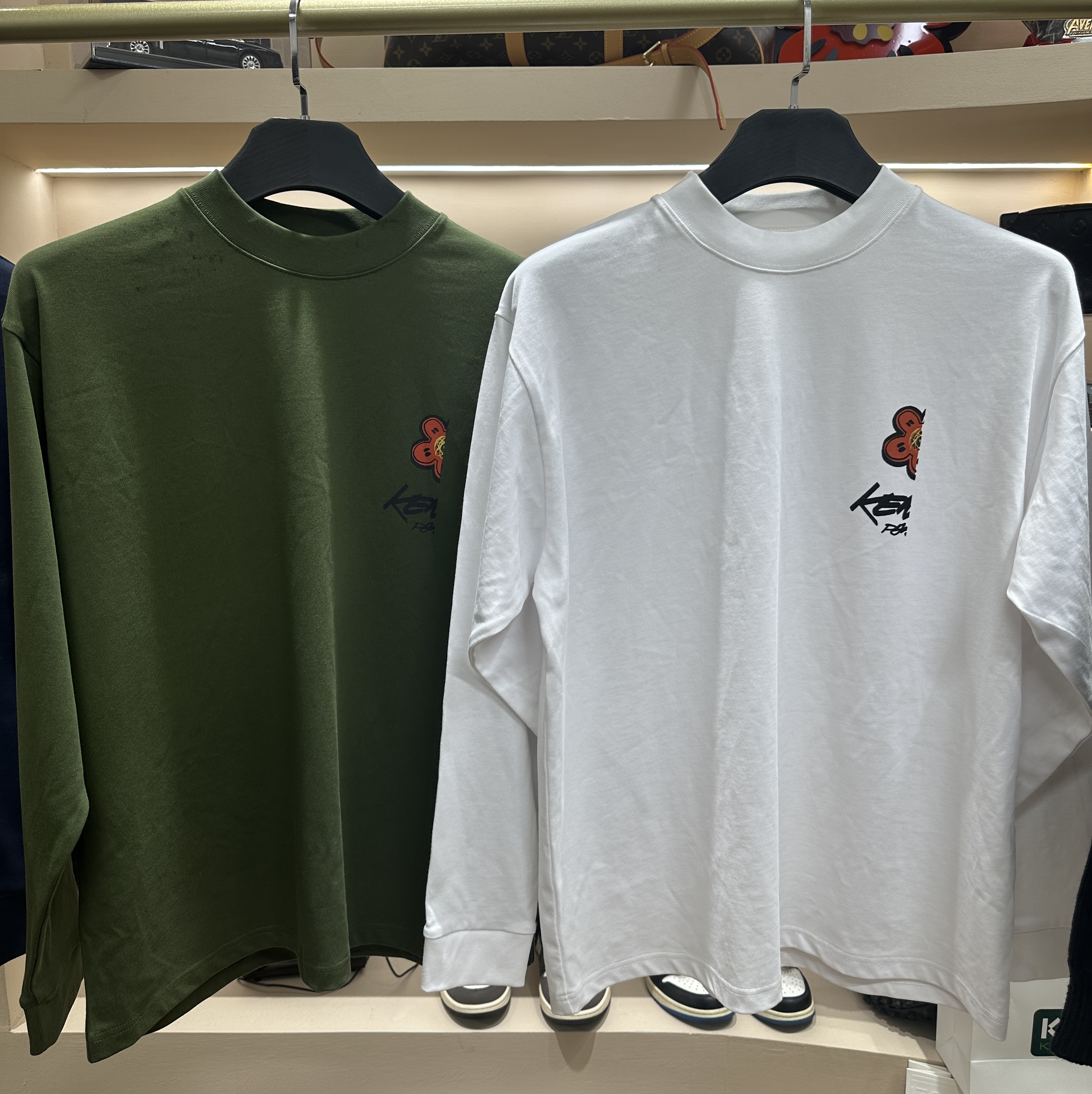 LOADING大山【K家小花长袖T】纯棉百搭圆领高级感男装