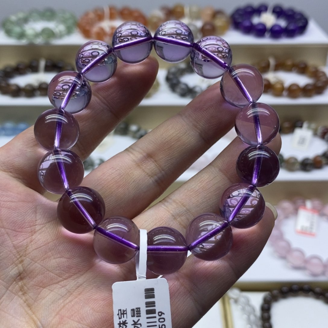 水晶手链未镶嵌巴西紫水晶13.5mm