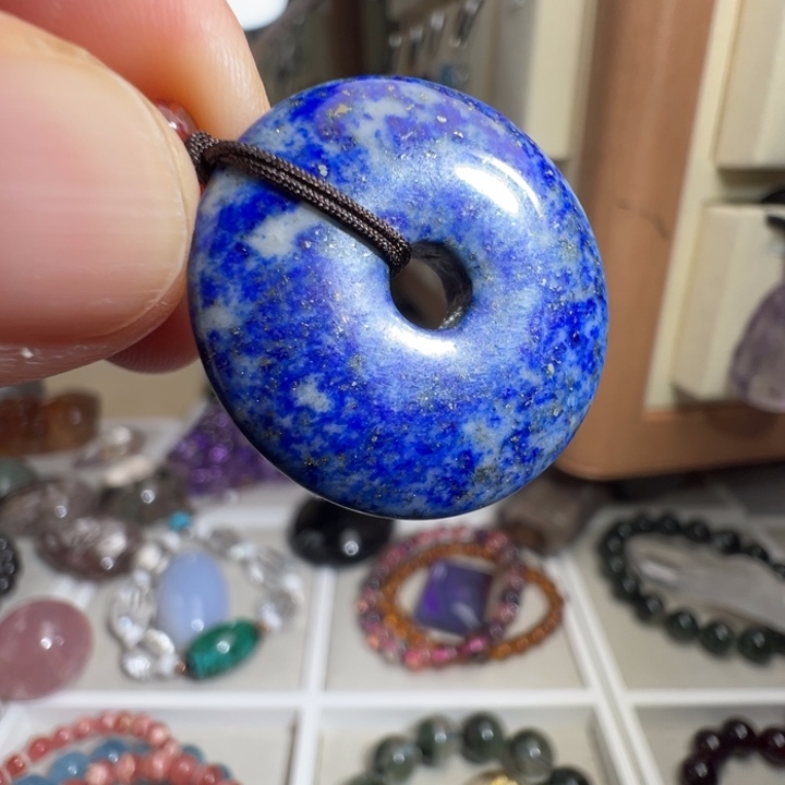 青金石未镶嵌颈饰平安扣25.32mm