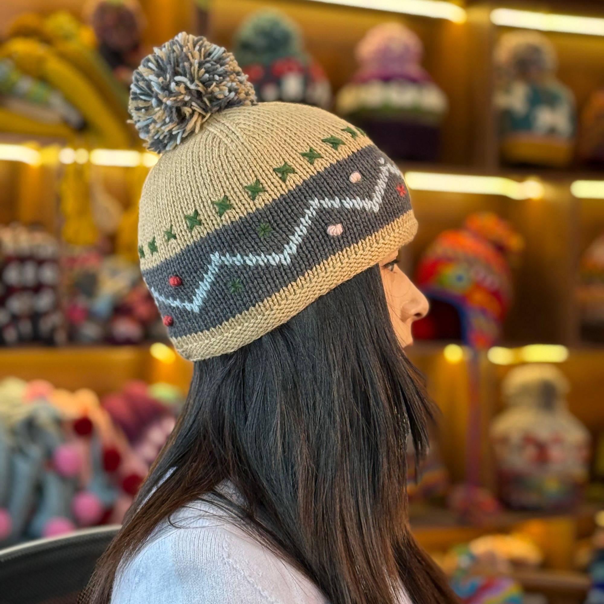 秋冬森系休闲风轻职风极简风手工针织帽子冷防风高级帽子女秋冬