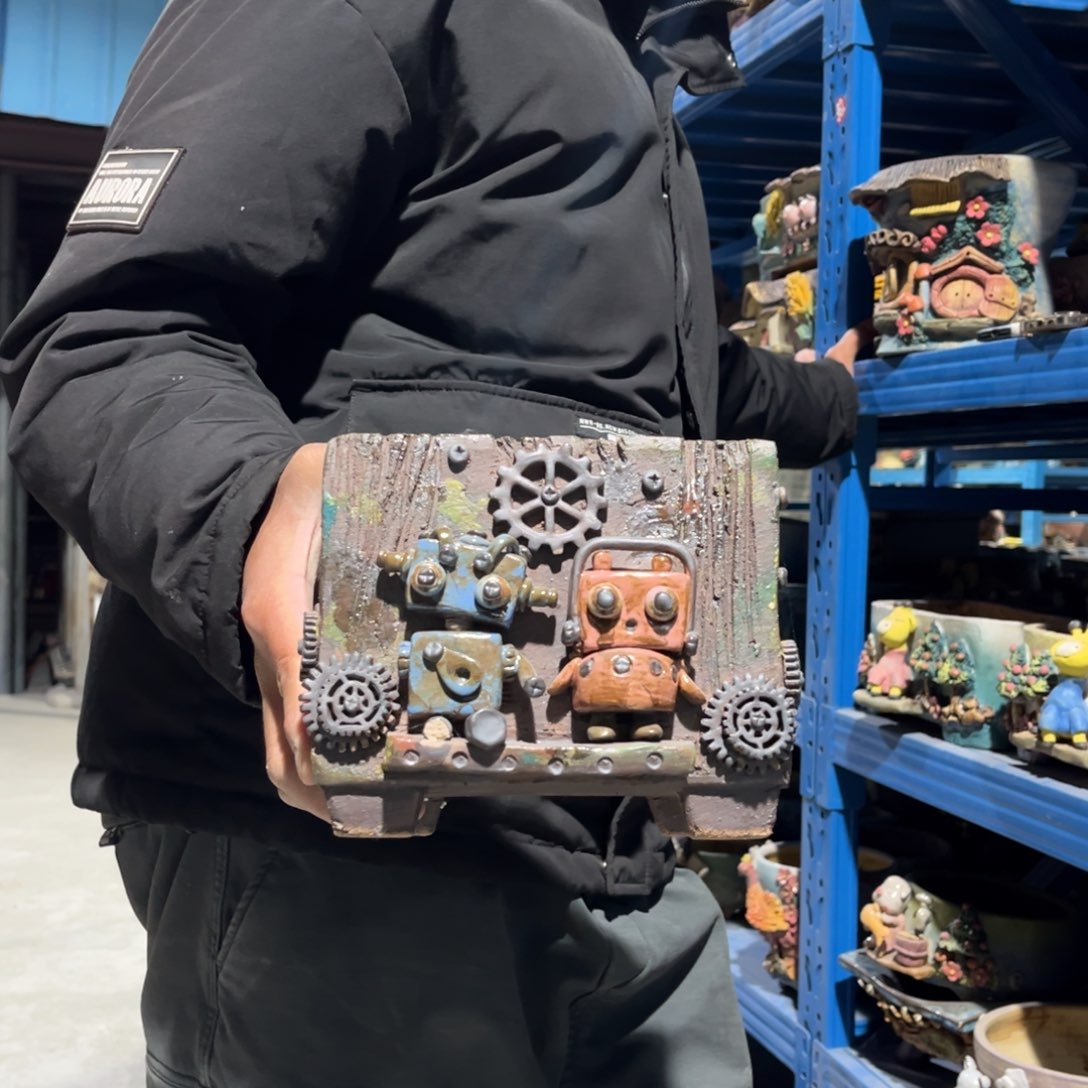 陶瓷机器人号陶然花盆新年福利