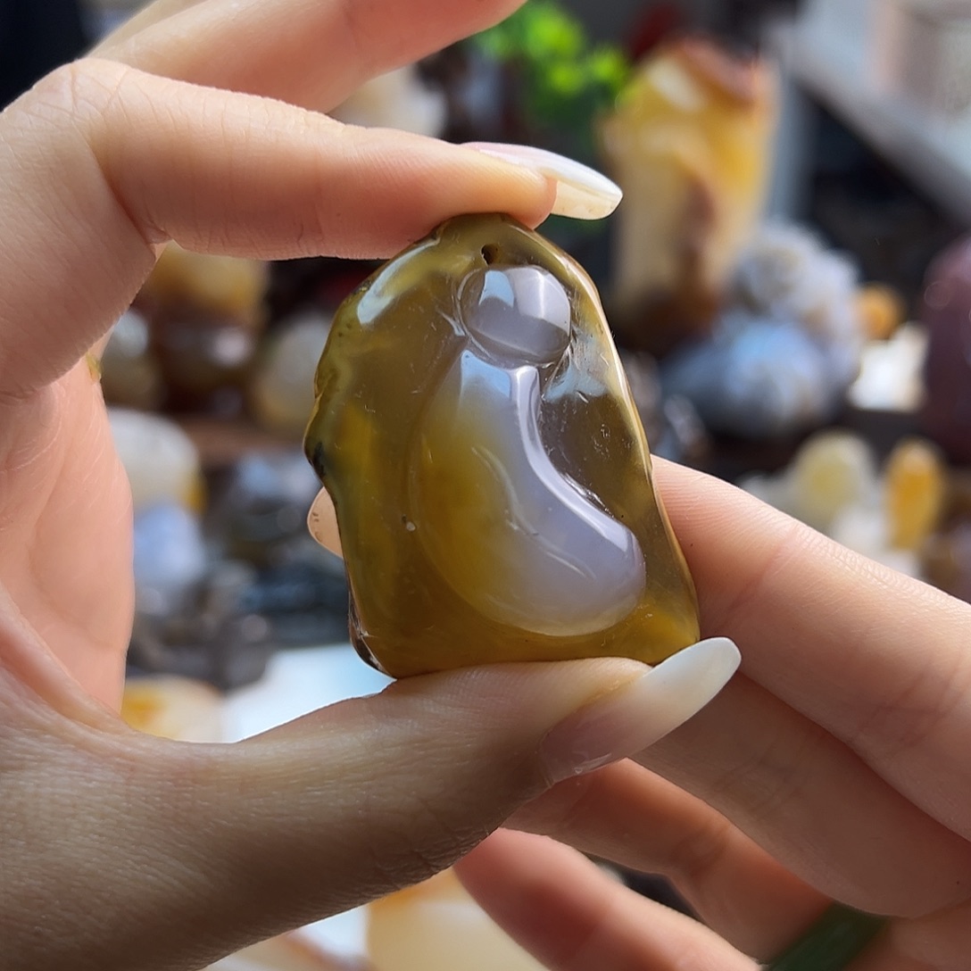 玛瑙/玉髓未镶嵌吊坠(不含链)