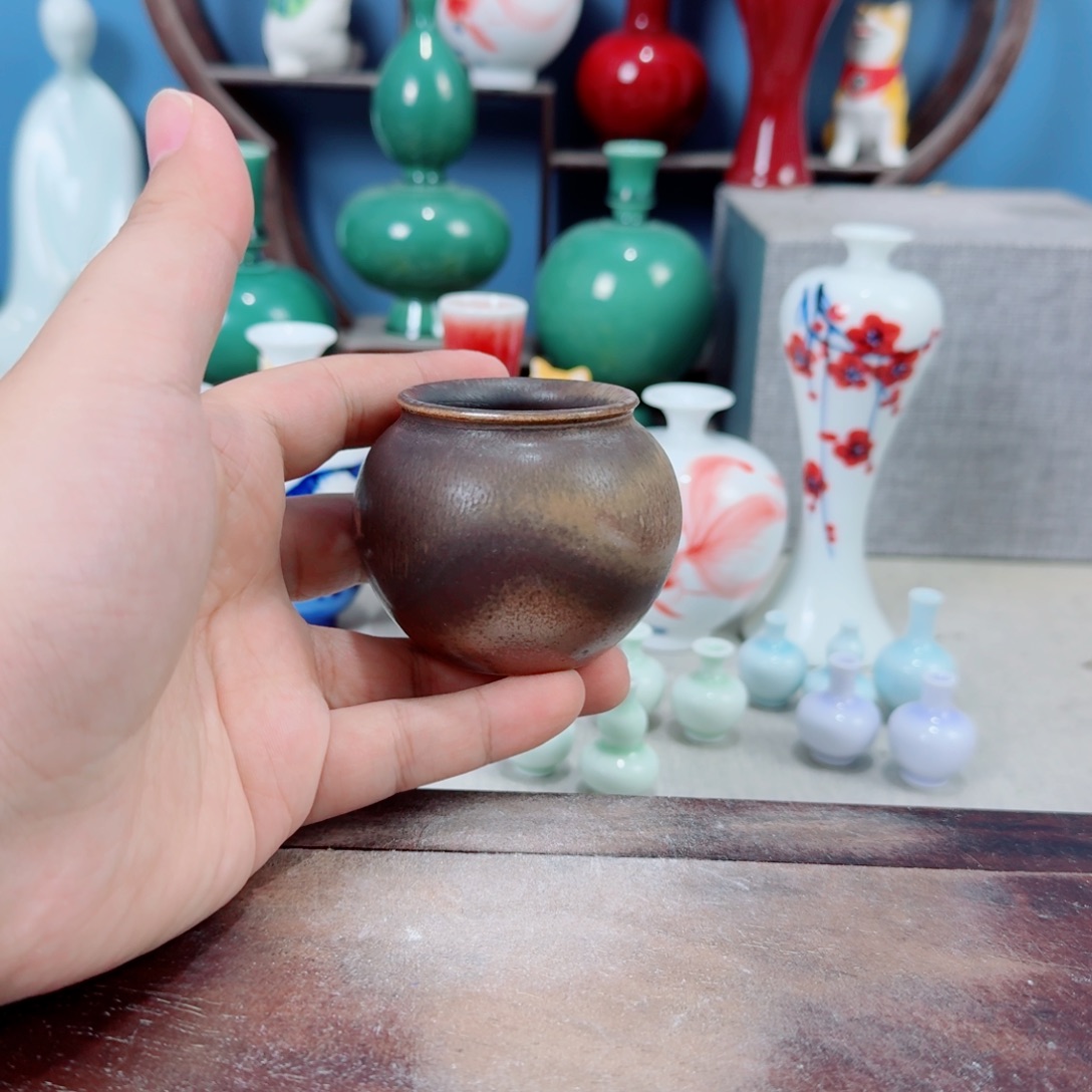 陶瓷手工小花器摆件